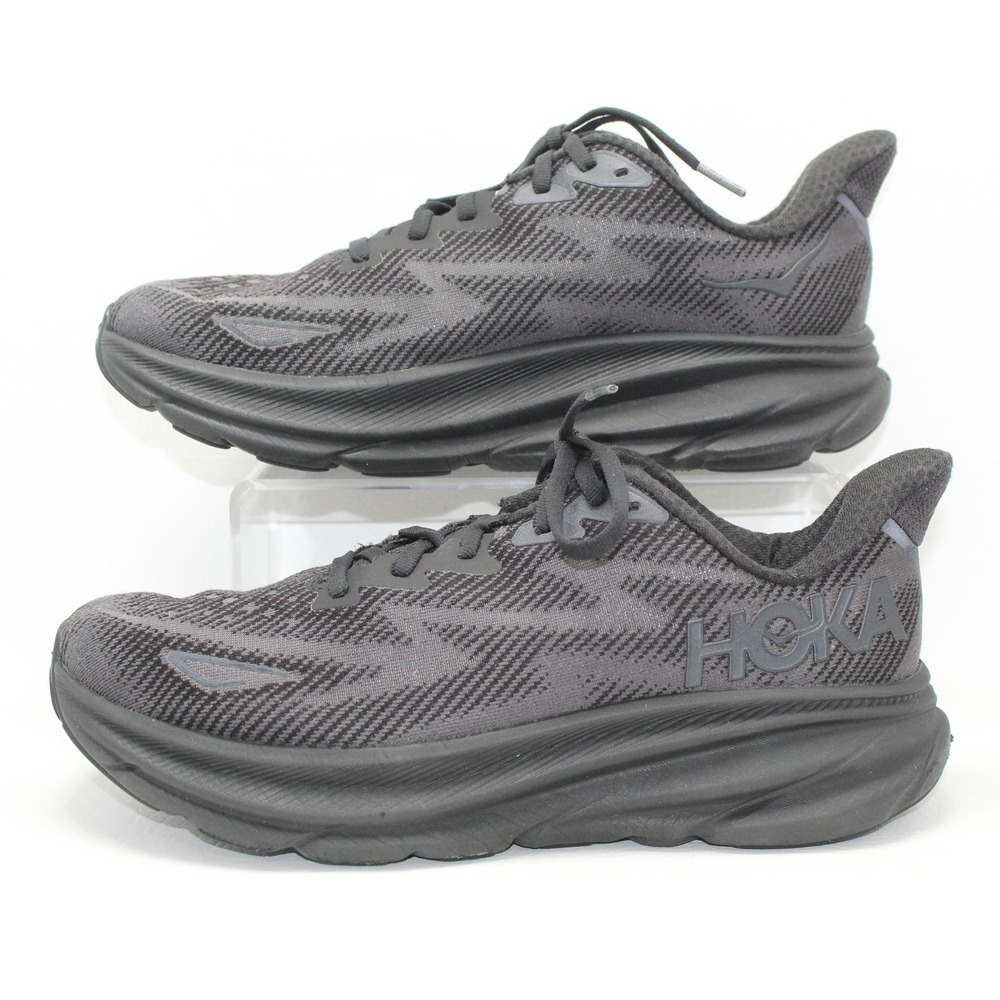 Hoka Clifton 9 Black Black BBLC Womens Running Shoes 1127896 Size 9.5B